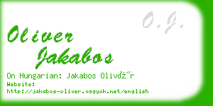 oliver jakabos business card